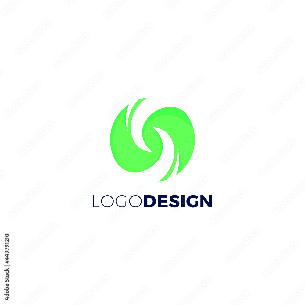 S Logo Abstract With Green Color S Logo Abstract With Green Color