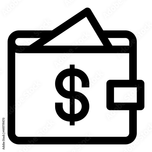 Wallet icon on the white background.