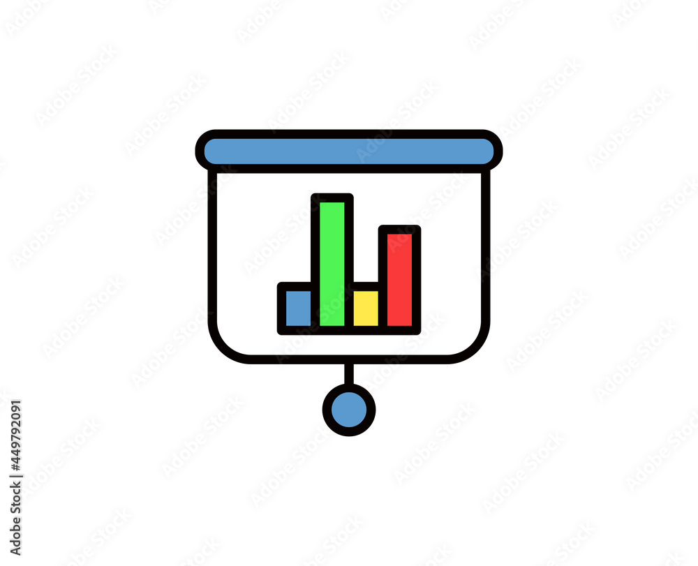 Presentation flat icon. Thin line signs for design logo, visit card, etc. Single high-quality outline symbol for web design or mobile app. Presentation outline pictogram. Presentation flat icon. Thin line signs for design logo, visit card, etc. Single high-quality outline symbol for web design or mobile app. Presentation outline pictogram.