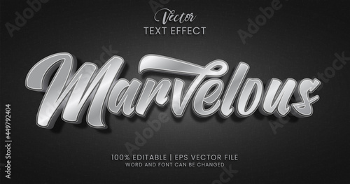 Marvelous editable text effect style