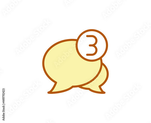 Message premium line icon. Simple high quality pictogram. Modern outline style icons. Stroke vector illustration on a white background. 