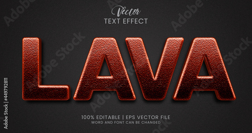 Lava editable text effect style
