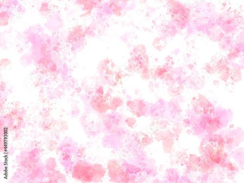 ピンクのスプラッシュ水彩背景 © ポプリン