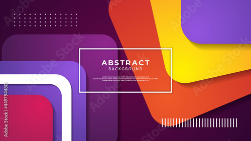 Fototapeta Naklejka Na Ścianę i Meble -  Abstract modern papercut background dimension layers. with blank space design. Modern futuristic background . Vector design for presentation, banner, cover, web, flyer, card, poster, wallpaper and etc