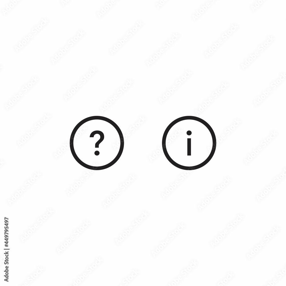 Question Mark and Information Icon Vector Question Mark and Information Icon Vector