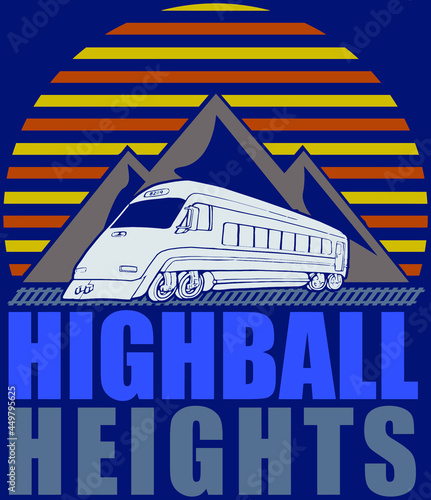 bullet train design with mountains