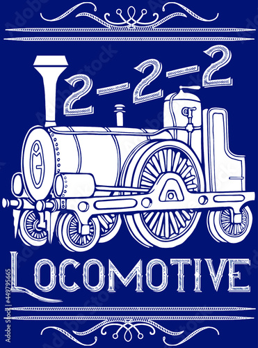 classic 2-2-2 steam locomotive |Victorian train