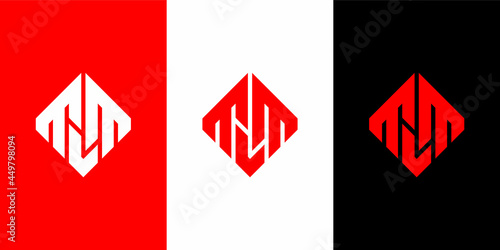 modern initial MLM letter logo design