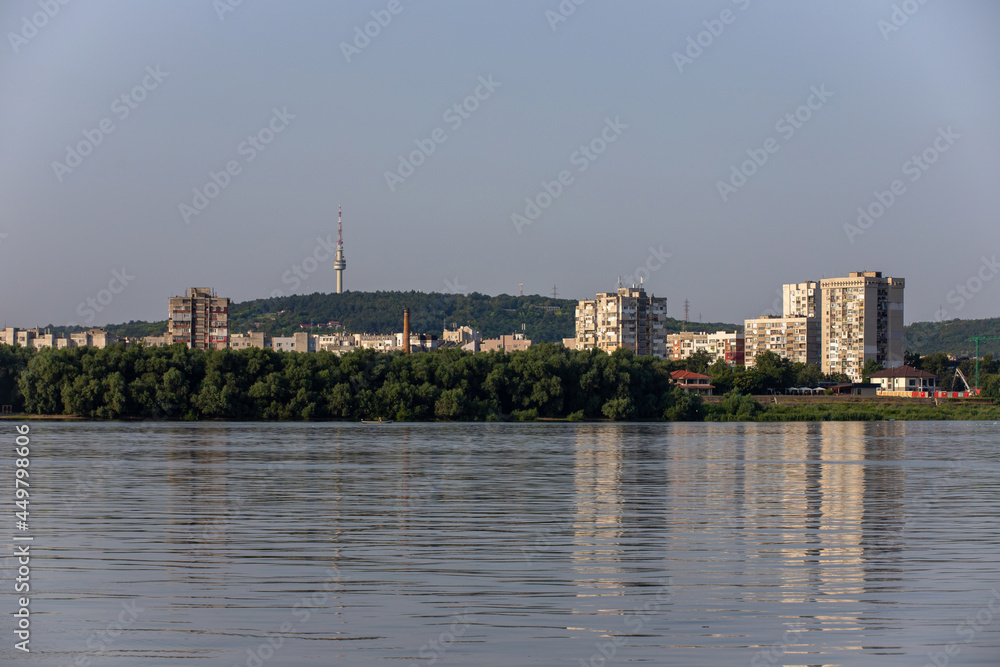 The city of Silistra - Bulgaria seen from the Danube river