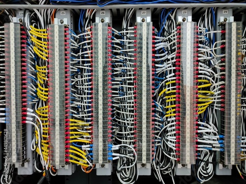 Control panel assembly with wiring and terminal , Terminate wiring in elelctric room for industrial .