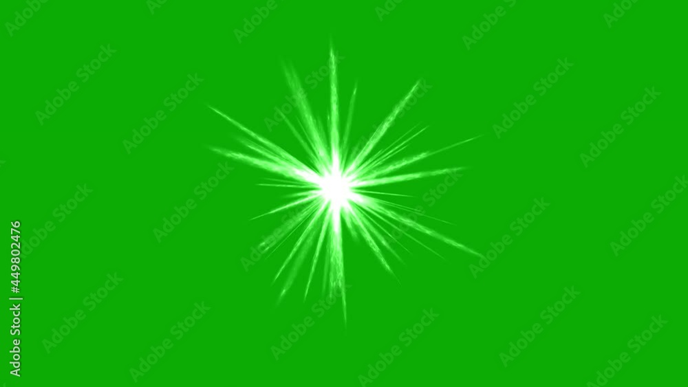 Shining light rays motion graphics with green screen background Shining light rays motion graphics with green screen background