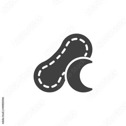 Night menstrual pad vector icon