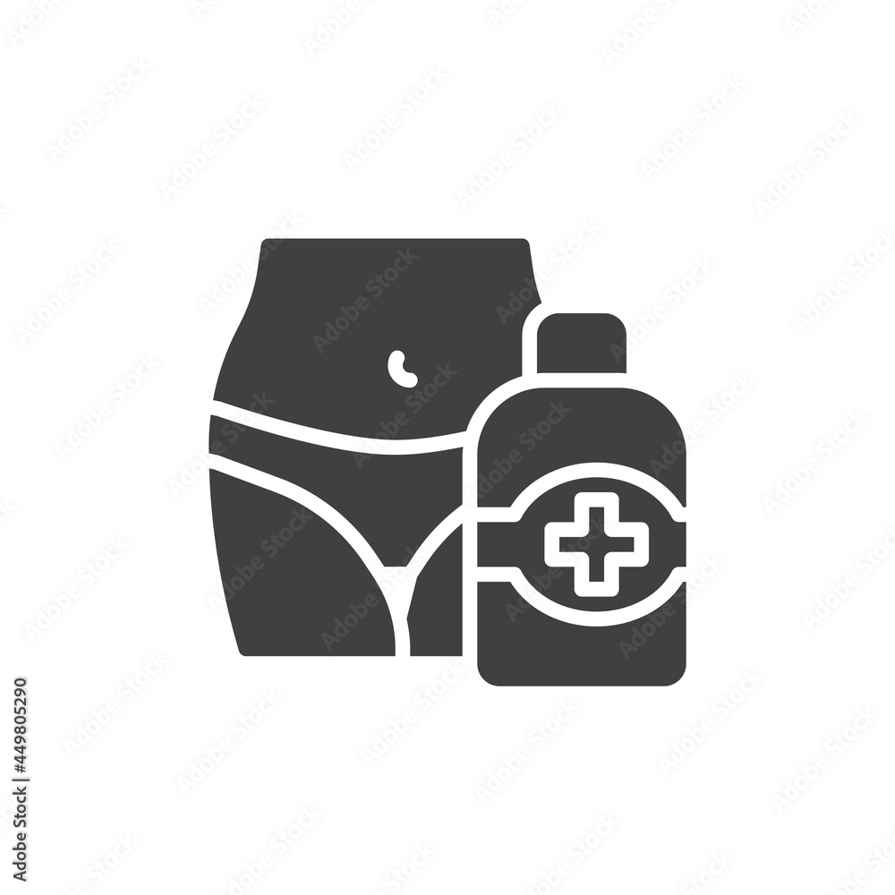 Women intimate hygiene product vector icon