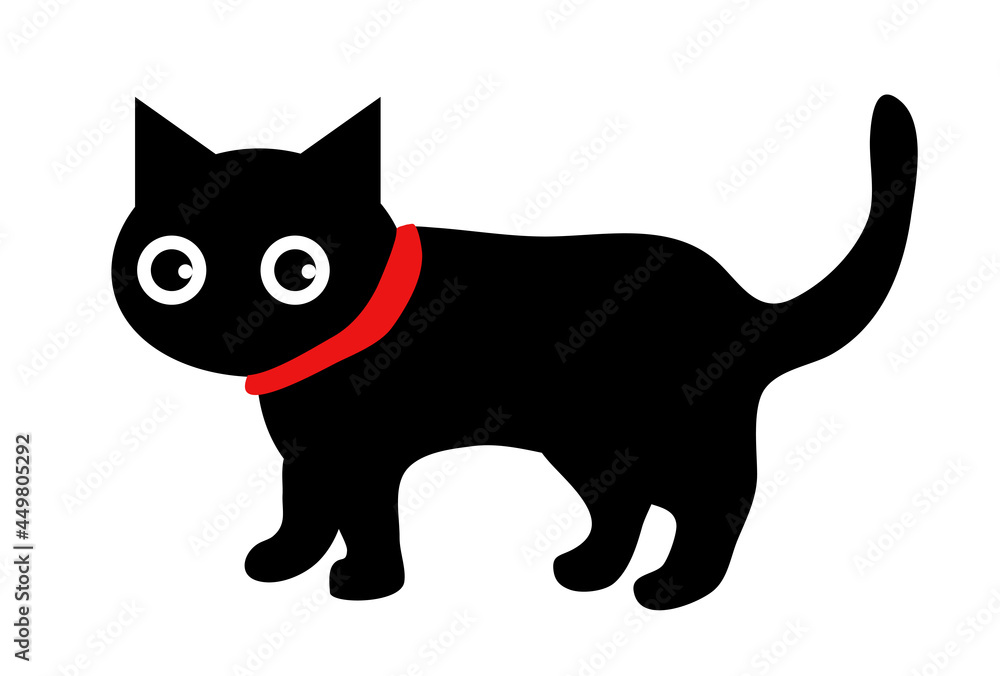 Obraz premium black cat cartoon