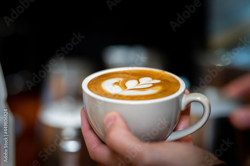 Making coffee and cappuccino in Australia. photo