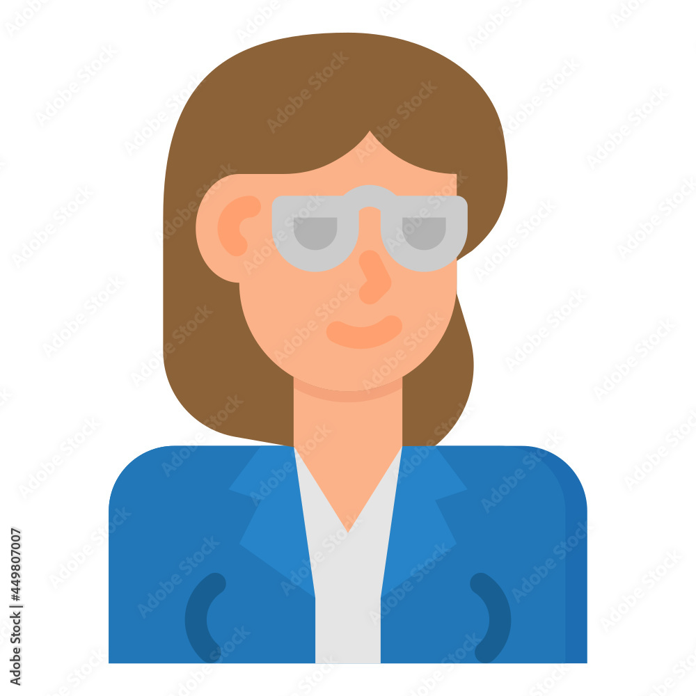 women flat icon