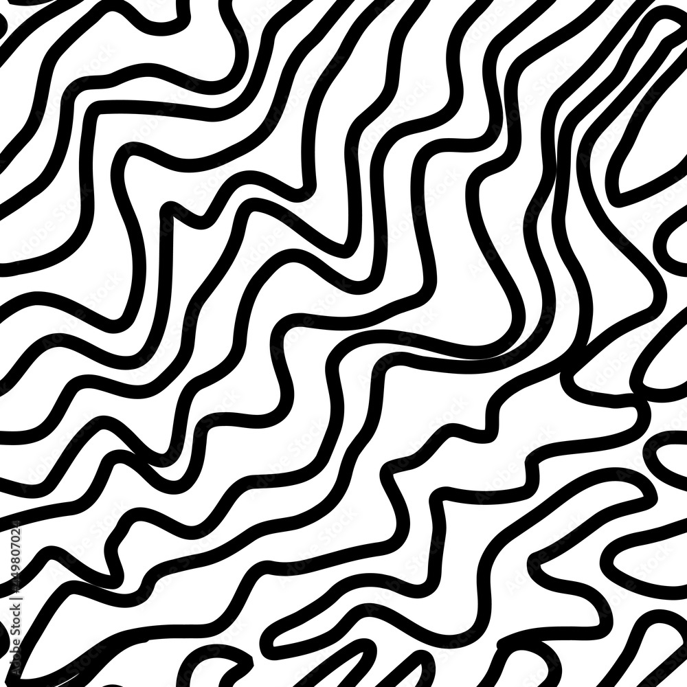 Abstract lines texture. Seamless graphic pattern. Isolated black and white texture. Seamless background for craft, collage, prints.