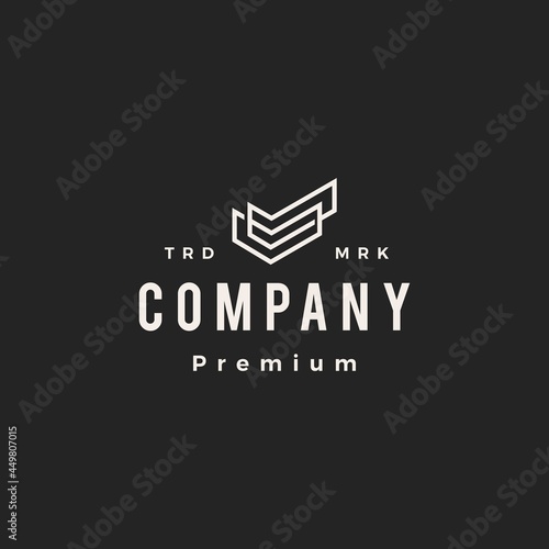 double check hipster vintage logo vector icon illustration