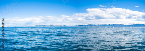 Beautiful blue seascape of the Pacific ocean offshore Kaikoura, south island of New Zealand