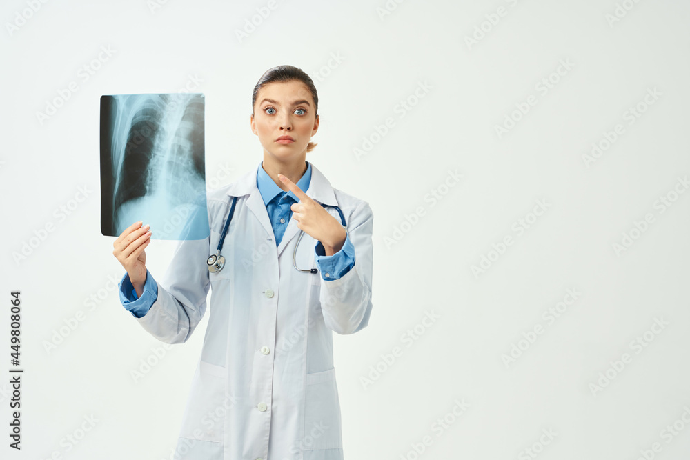 female doctor dressing gown x-ray emotion hospital female doctor dressing gown x-ray emotion hospital