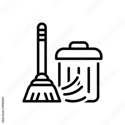 Black line icon for clearing
