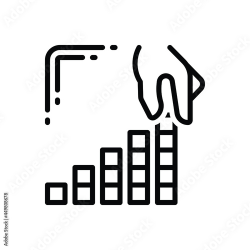 Black line icon for fundamental