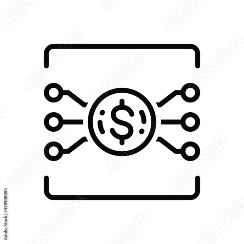 Black line icon for fundamental