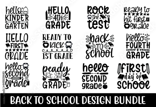 Back To School design SVG Bundle Cut Files for Cutting Machines like Cricut and Silhouette photo