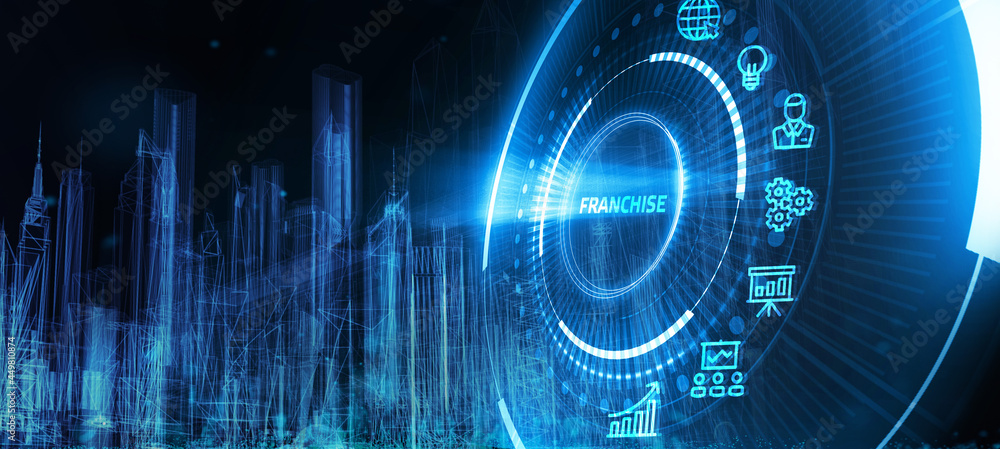 Obraz premium Franchise concept. Business, Technology, Internet and network concept.