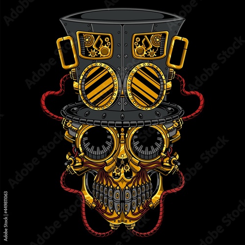 Skull Steampunk Illustration