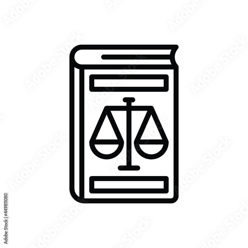 Black line icon for constitution
