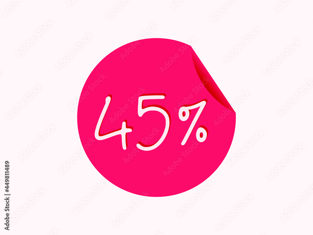 45 percent sticker, 45% image 45 percent sticker, 45% image
