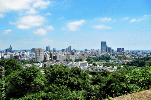 仙台城跡本丸からの街の景色