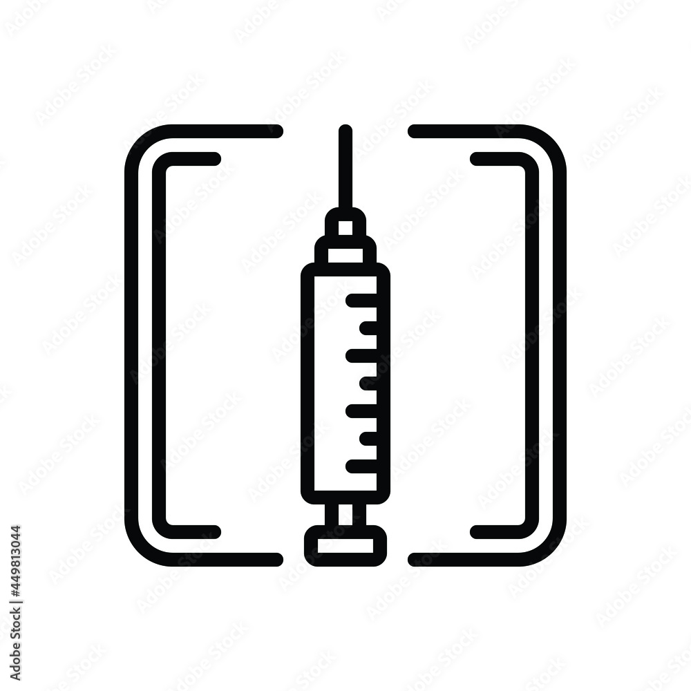 Black line icon for needle Black line icon for needle