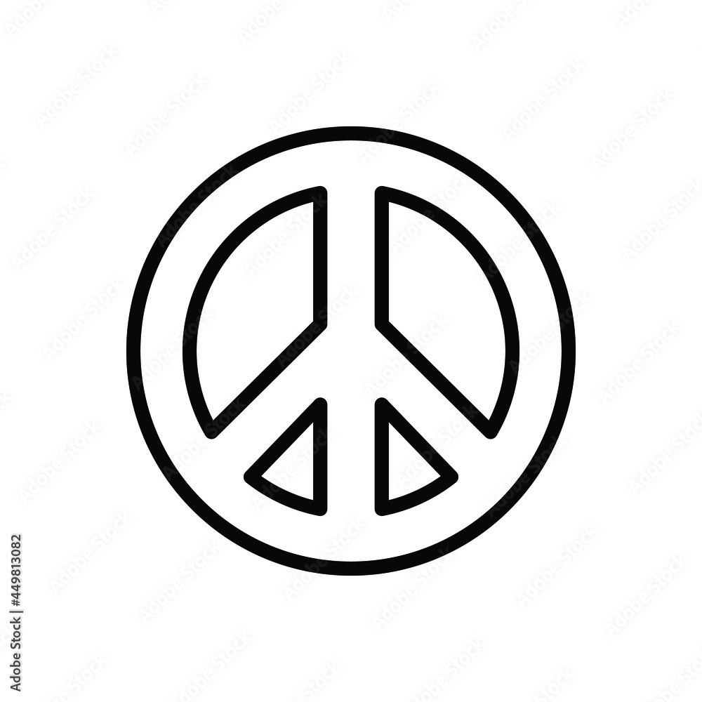 Fototapeta Black line icon for peaceful