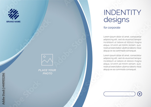 Template vector design for Brochure, Annual Report, Web design Poster, Corporate Presentation, Flyer, layout modern with blue color size horizontal, Easy to use and edit.