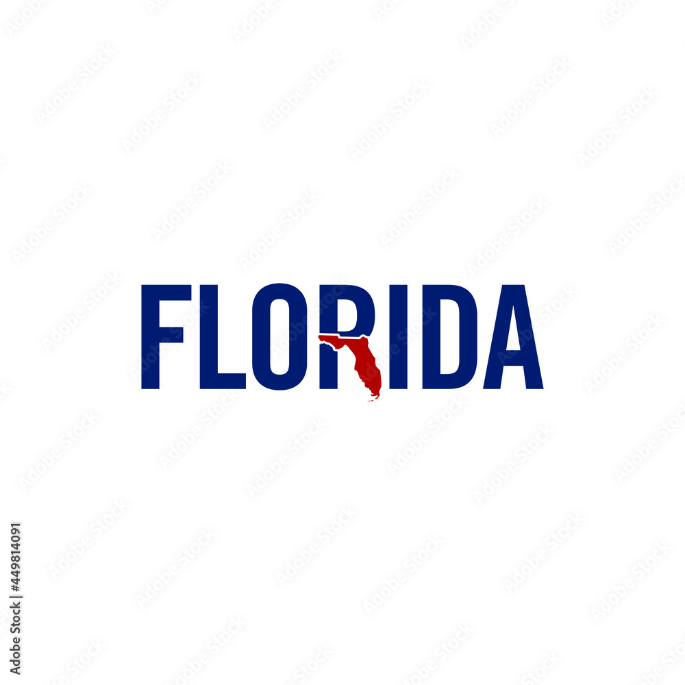Florida Logo Design. Map of Florida. Florida Logo Design. Map of Florida.
