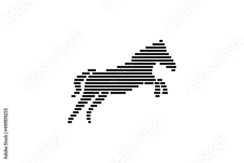 horse line logo. very suitable for companies  industries  businesses  icons  initials  etc