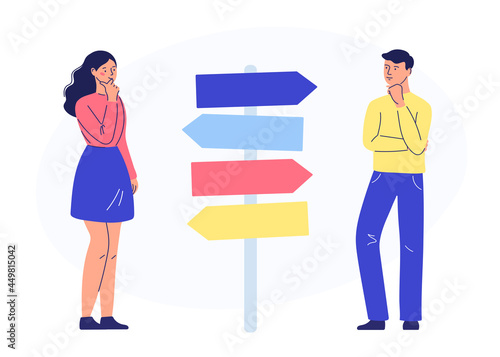 Doubting leaders think, decide the issue of choice, choice of the path of study and work, the direction of the future. The concept of self-realization, education and career success.