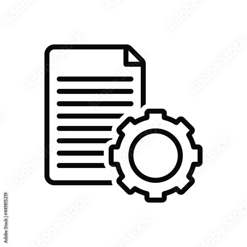Black line icon for indexes