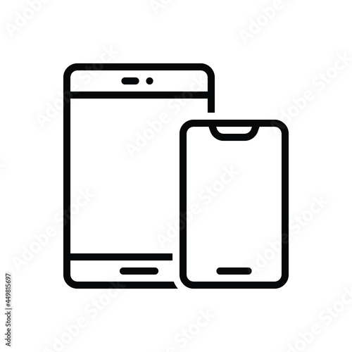 Black line icon for device