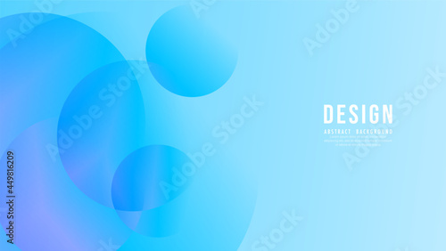 Abstract Color background, transparent gradient blue circles stacked on a blue background with copy space , Flat Modern  design for presentation , illustration Vector EPS 10