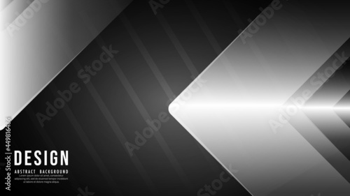 Abstract Colorful geometric background, Silver gradient graphics on a dark tone black background. , Flat Modern background design for presentation , illustration Vector EPS 10