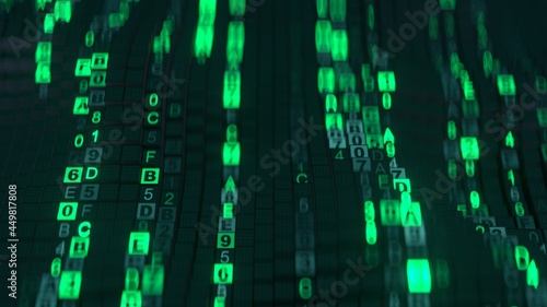 Green hexadecimal computer ...