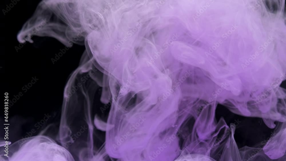 Purple ink acrylic paint mixing in water, swirling softly underwater. Colored violet acrylic cloud paint in aquarium. Slow motion abstract smoke explosion animation. Beautiful art background Purple ink acrylic paint mixing in water, swirling softly underwater. Colored violet acrylic cloud paint in aquarium. Slow motion abstract smoke explosion animation. Beautiful art background