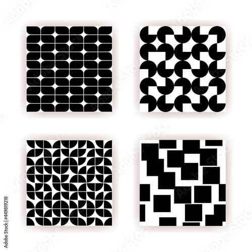 Vector Boho geometric silhouettte monochrome drawing