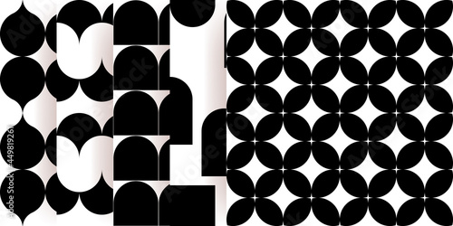 Vector Boho geometric silhouettte monochrome drawing