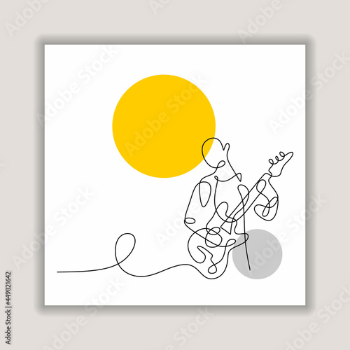 guitar player continuous on...