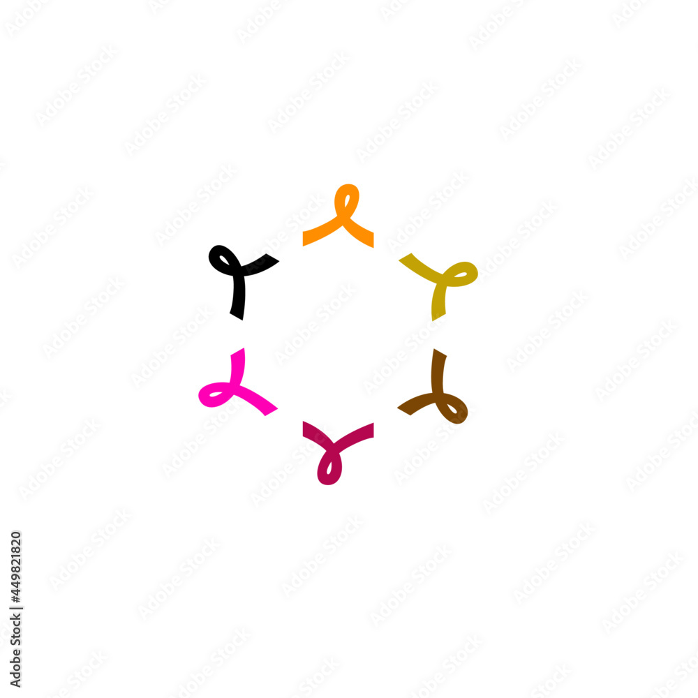 Colorful People Together Sign, Symbol, Logo isolated on White Colorful People Together Sign, Symbol, Logo isolated on White