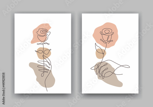 Flower one line drawing min...